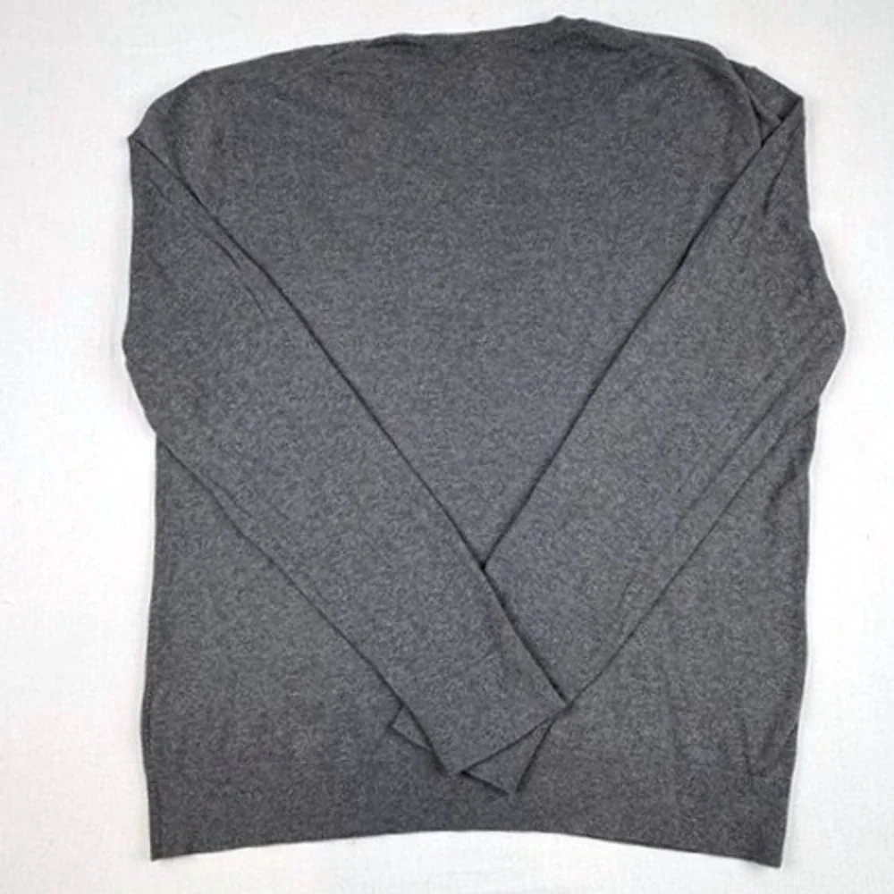 Banana Republic Mens Luxe Sweater Collection V Neck Long Sleeve Gray XL‎